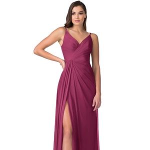 Azazie Evalin Mulberry A2, hemmed for 5’4